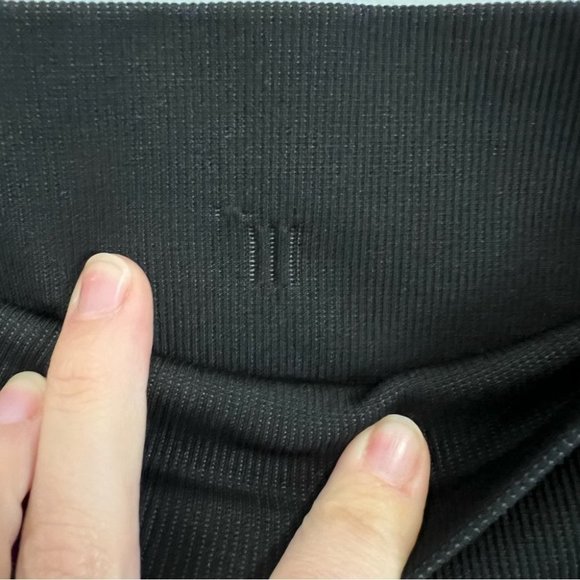 Lululemon In The Flow Crop II Seamless Leggings Heathered Deep Coal Black - Picture 13 of 13